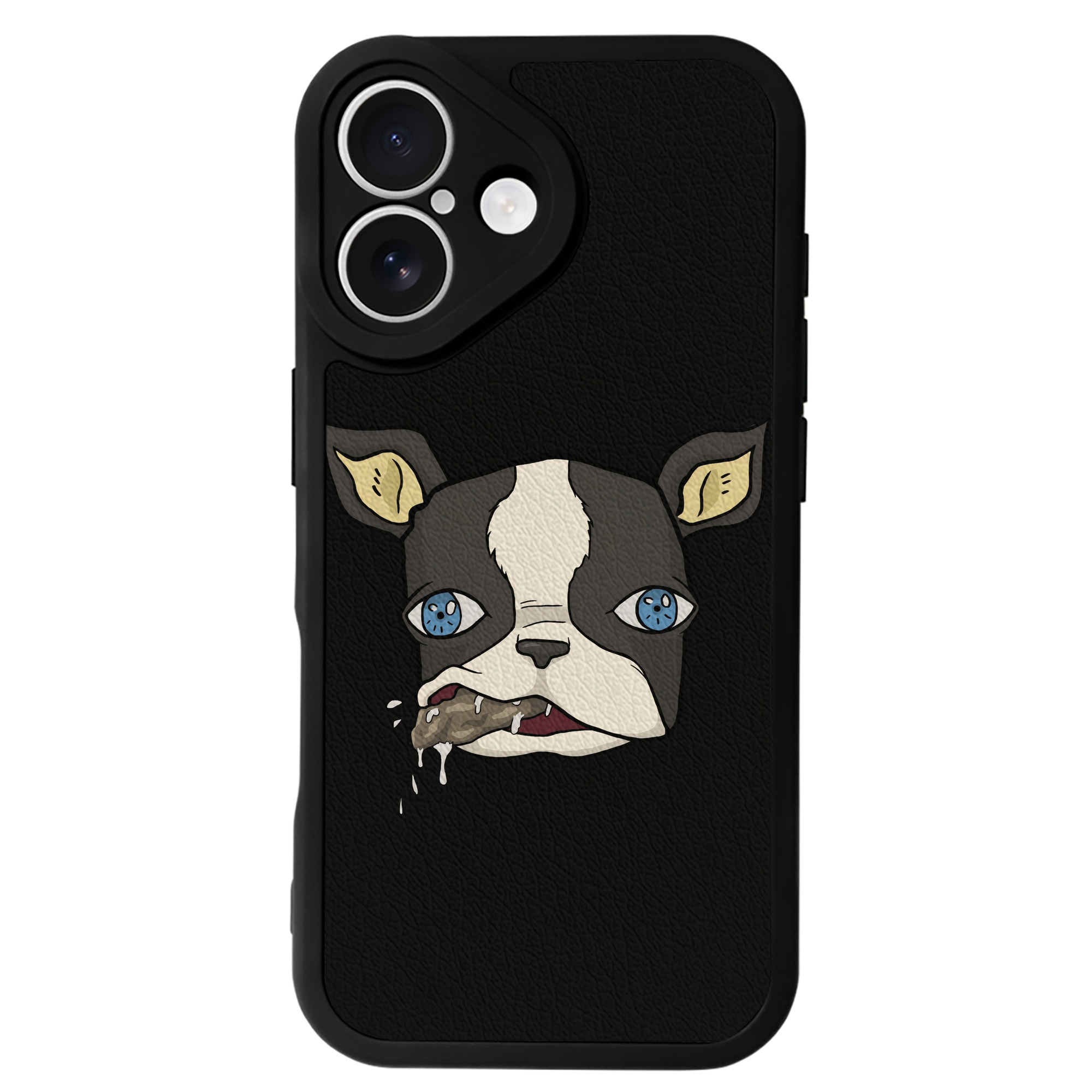 （画像用） ジョジョの奇妙な冒険 イギー JoJo's Bizarre Adventure Iggy 【iPhone 16シリーズ対応】シリコンスマホケース（レザー調） 材質：シリコン